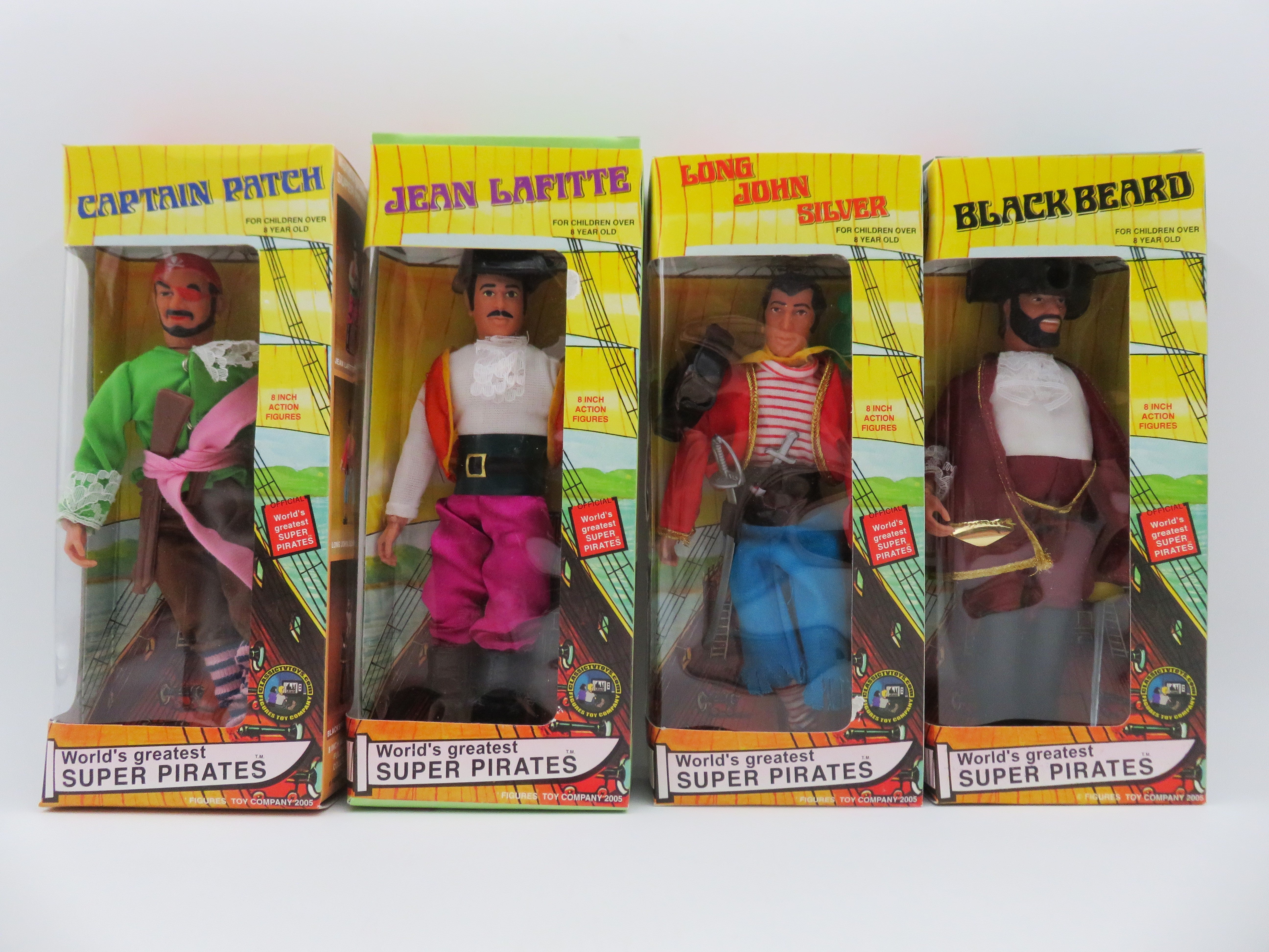 WORLD'S GREATEST SUPER PIRATES Action Figure Set - Classic TV Toys (2005) 8" Toys